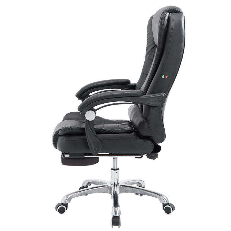 Boss Leather Ergonomic Massage Revolving Recliner Swivel Office Chair 