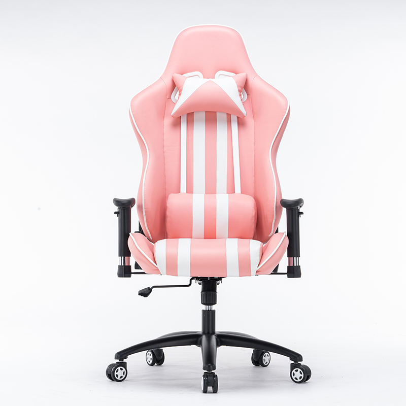 Good Design Comfortable Pink Cute 180 Recline Gaming Chair Swivel Racing Chair 