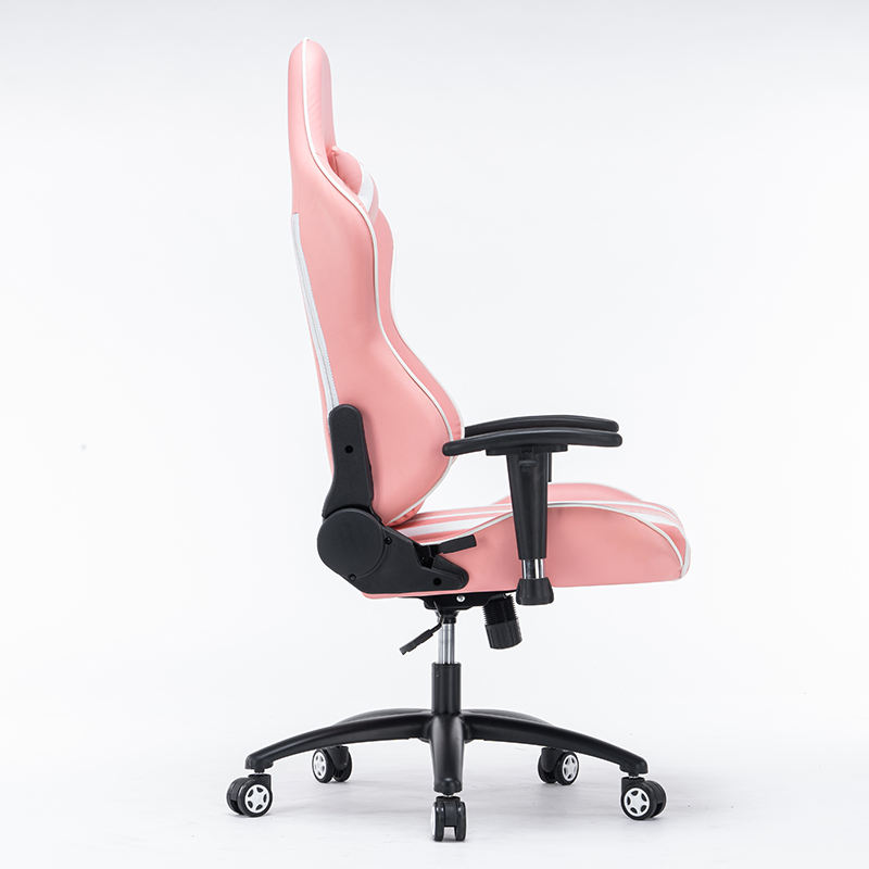 Good Design Comfortable Pink Cute 180 Recline Gaming Chair Swivel Racing Chair 