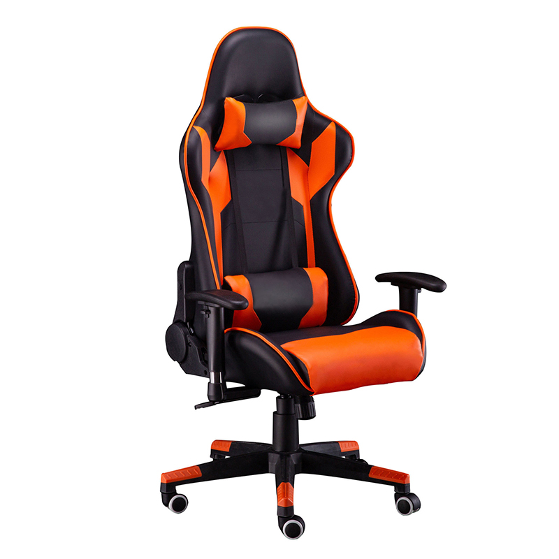 Metal Frame 180 Adjustable Angle Orange And Black Gaming Chair Dropshipping 