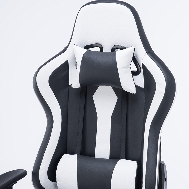 ANJI Modern Black White Gaming Sofa Seat Chair For Gamer 