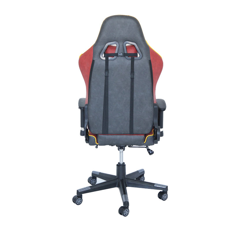 Ergonomic hot sale high end gamer pc vintage leather gaming chair with footrest 