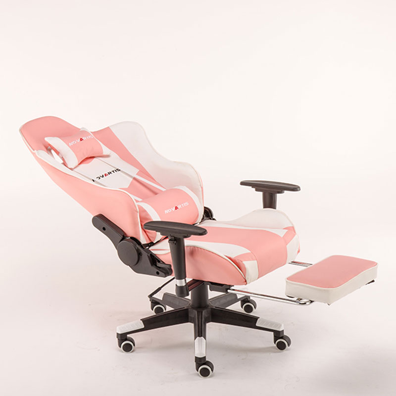 Modern Leather Pink Office Chair Adjustable Gamers Game Silla Computer Gaming Chair 