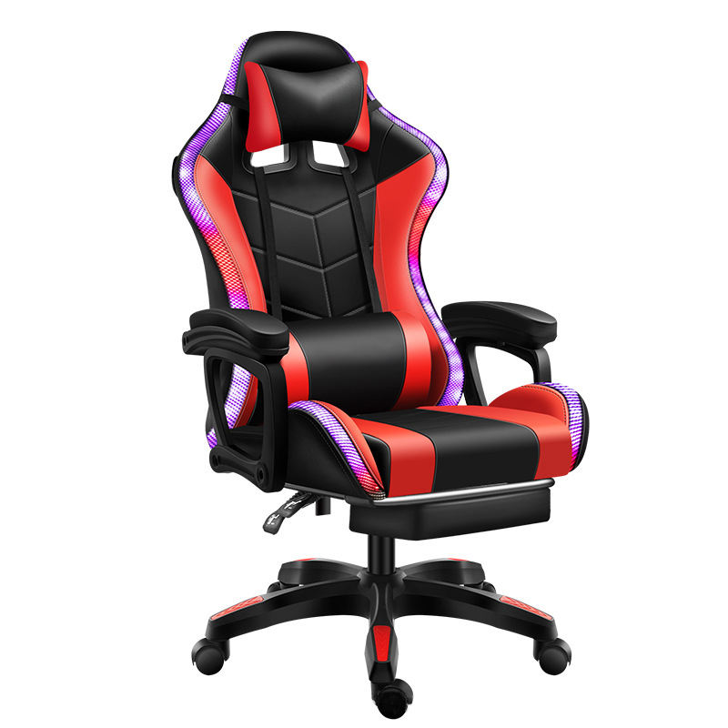 Various Style Colorful Rgb Led Gamer Computer Gaming Massage Chair with Speaker 