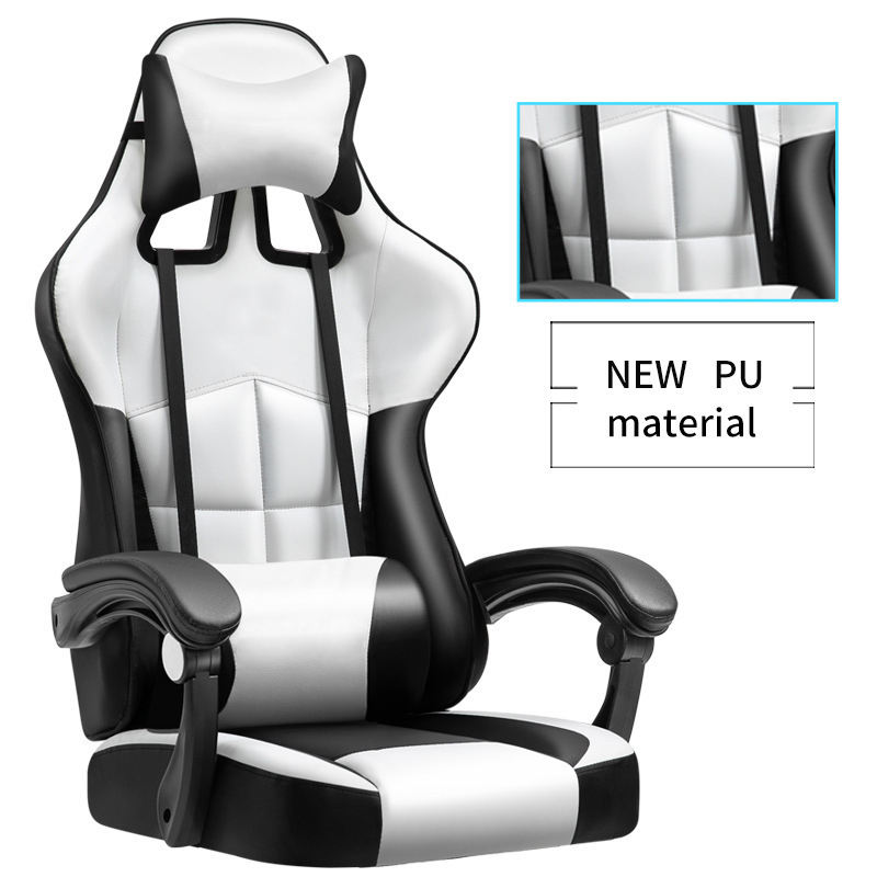 Cheap Reclining High Back Foot Rest Pillow Seat Computer PC Game Racing Gaming Chair for Gamer 