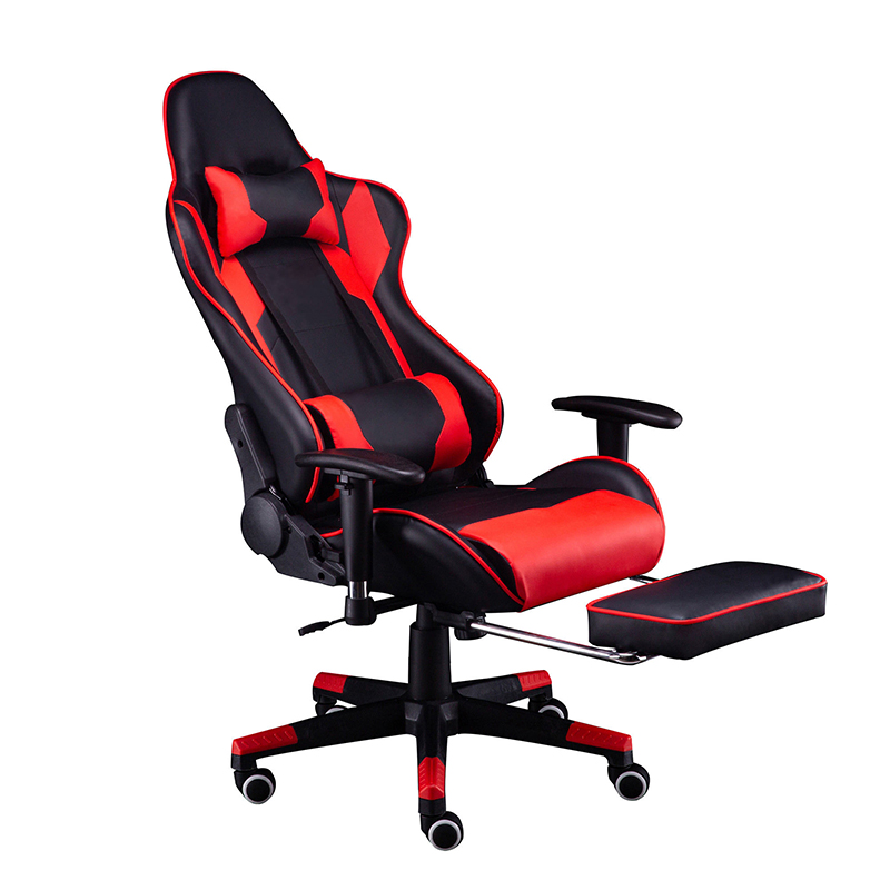 Modern Office Silla Gamers Black And Red Luxurious Leather Gaming Chair 