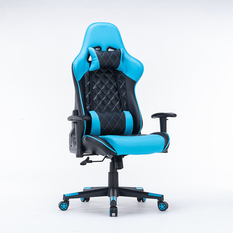 Cheap Adjustable Armrest Swivel Sky Blue Racing Chair Rgb Gaming Chairs chair 