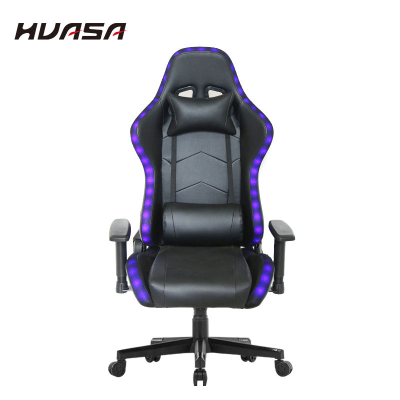 China Hot Sale PC Office Racing Chair Reclining E-Sports Gaming Chair With Led Lights 