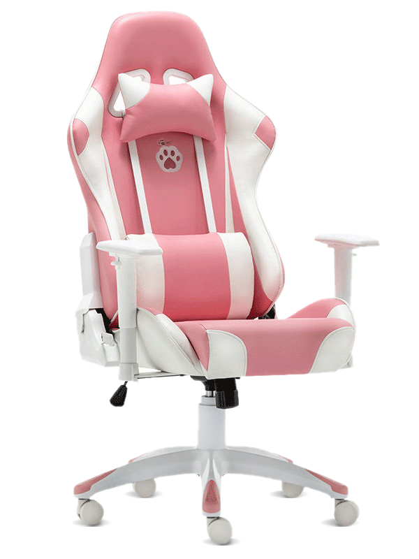 2021 new design synthetic pu leather adjustable height office computer pink gaming chair 