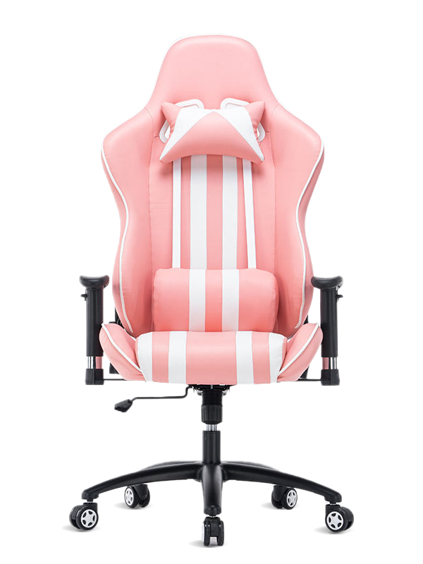 Good Design Comfortable Pink Cute 180 Recline Gaming Chair Swivel Racing Chair 