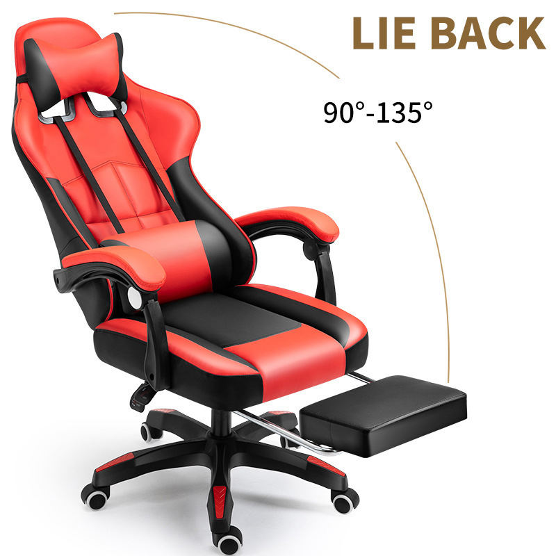 Hign Quality Anji office Gamer Chair Manufacturer Ergonomic Swivel Gaming Chair With Footrest 