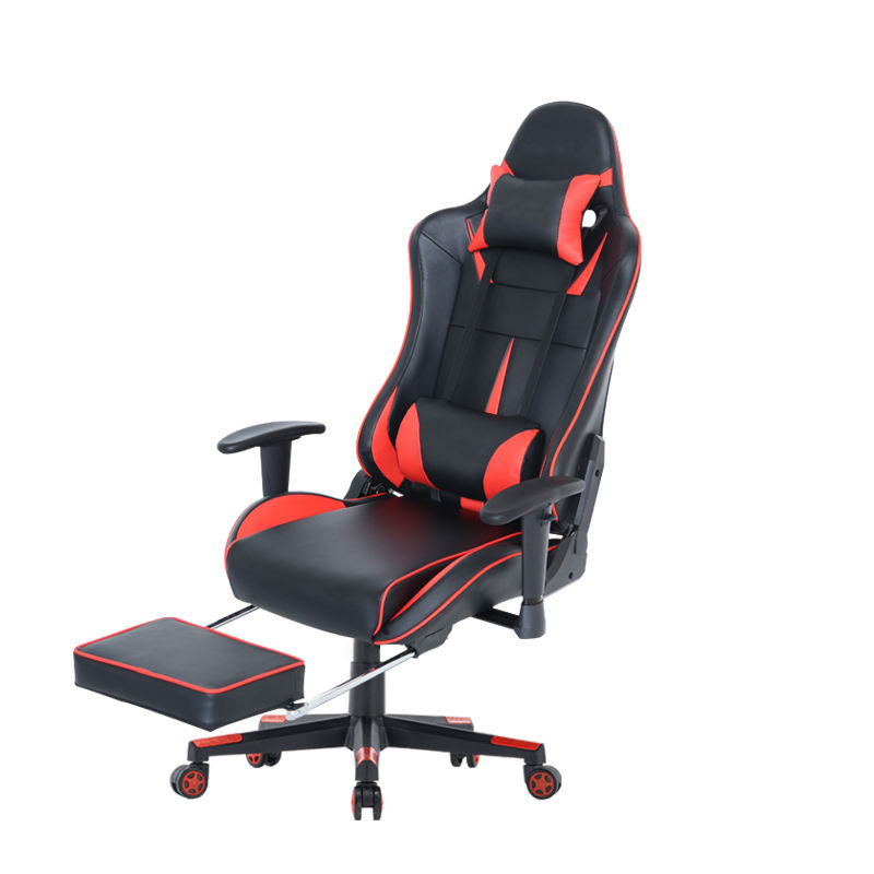 High quality computer office gaming chair with ftoorest and lumbar pillow 