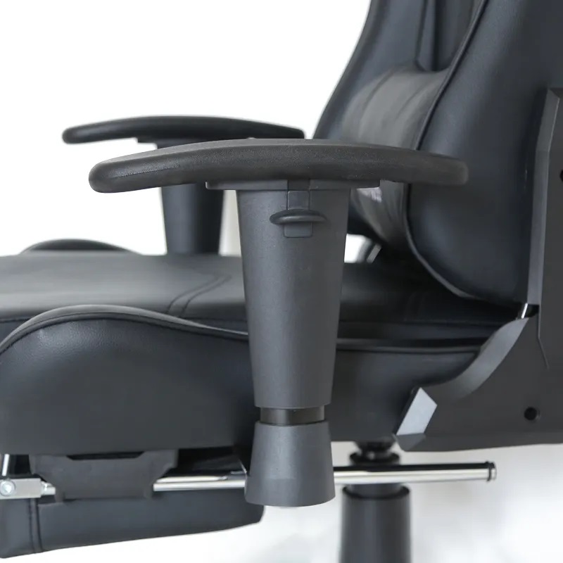 2021 Office Furniture Adjustable Black Leather Gaming Chair 