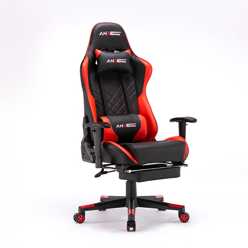 Modern ergonomic comfortable leather gaming chair with footrest and headrest HS-8020 