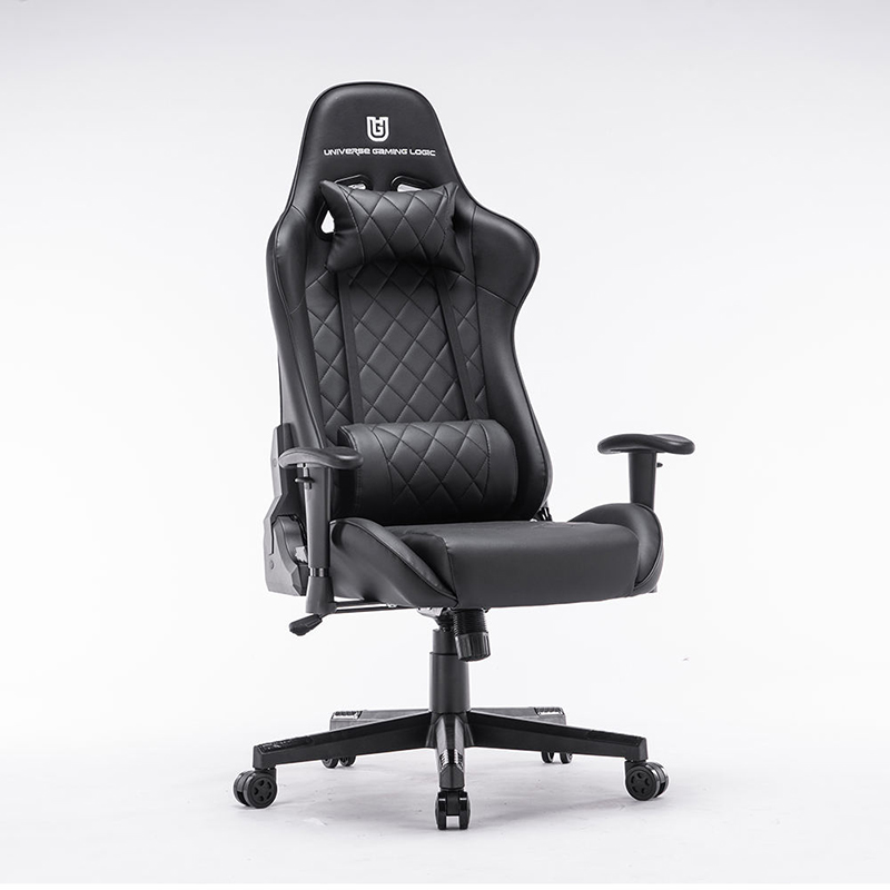 Wholesale pu leather black comfortable gaming chair 